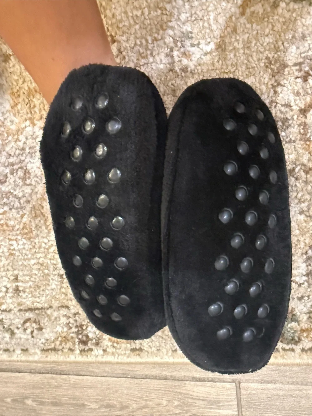 Marvel Kids Black Slip-On Plush Slippers with Red Logo